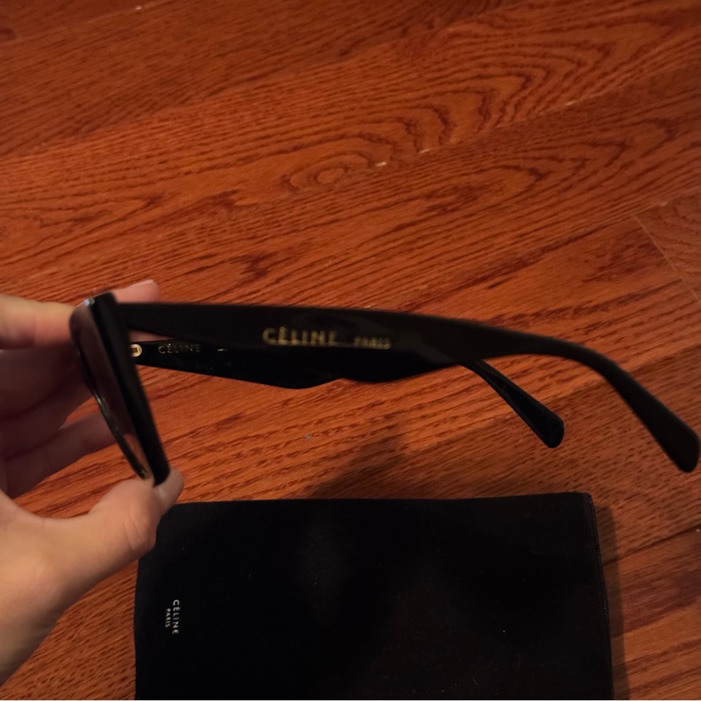 Celine Edge Cat Eye Black Sunglasses CL 41468/S - Picture 5 of 12